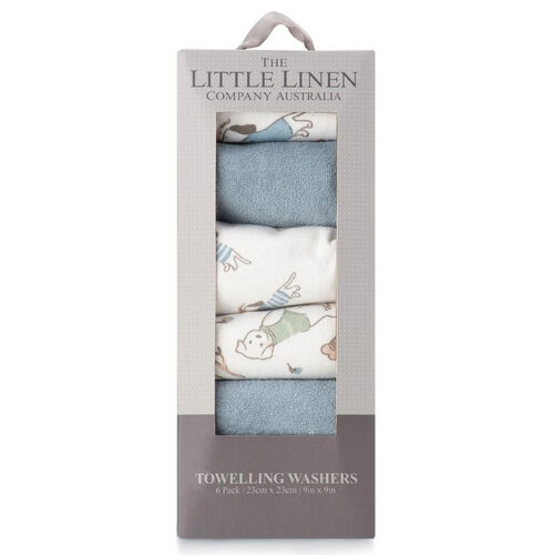 Baby First Little Linen Towelling Washer 6 Pack
